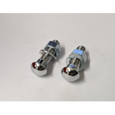 Chrome (small head) bumper bolts with nuts (pair)
