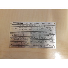 Tiger Mk1 spec plate