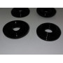 Black plastic handle escutcheons (set of 4)