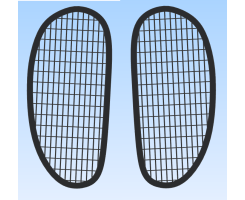 Rear side duct grills